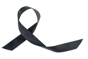 Black ribbon-symbol of fight against melanoma and skin cancer