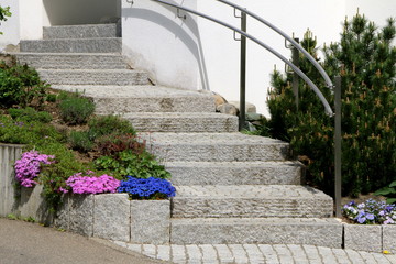 Stairway, Treppenaufgang, Treppe im Garten, Steintreppe