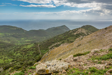 Fototapeta na wymiar Northwest coast of the island of Sardinia