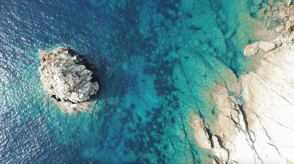 Plakaty  Diamond Rock In corsica by drone - 4k