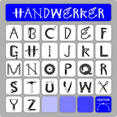 Alphabet - Font für Handwerker