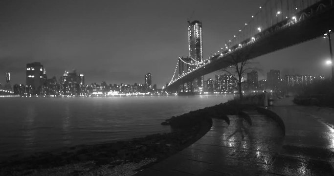 New York City on Black and White during 2018 winter
