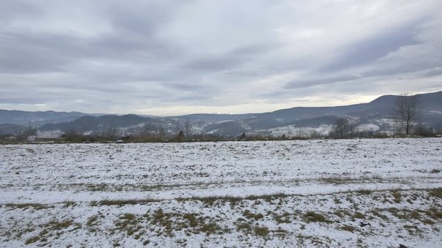 Hills seen during winter in Oncesti 