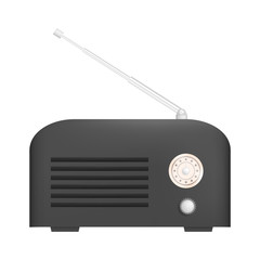 Tuning radio icon. Realistic illustration of tuning radio vector icon for web