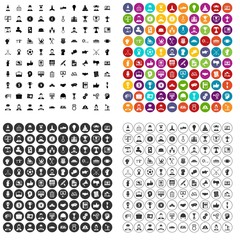 100 leadership icons set vector in 4 variant for any web design isolated on white