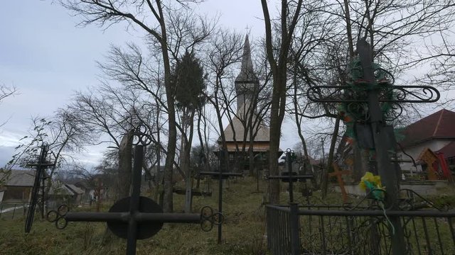 Cemetery near the Wooden Church in Oncesti 