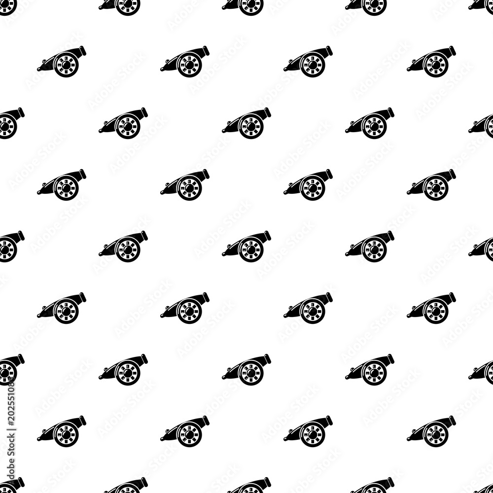 Poster artillery cannon pattern vector seamless repeating for any web design