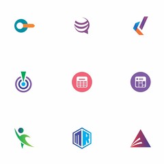 logo set design for icon, website, element, and company
