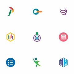 logo set design for icon, website, element, and company