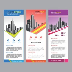 vertical banner design for promotion, presentation, business, and display 