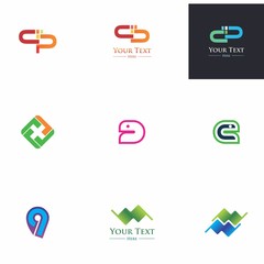 logo set design for business, symbol, abstract and decoration
