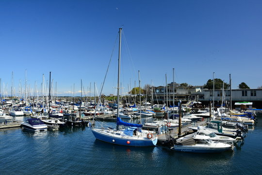Oak Bay Marina in Victoria BC,Canada is a local landmark.Filled with pleasure craft and boats of many designs.Come to Victoria and visit Oak Bay.