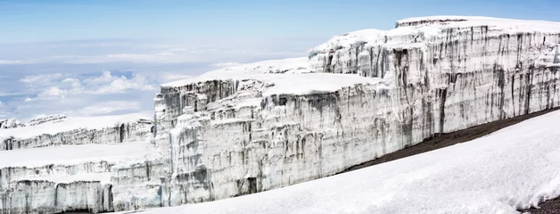 Rideaux velours Kilimandjaro glacier on kilimanjaro tanzania africa