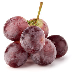 Red grape berry bunch isolated on white background cutout