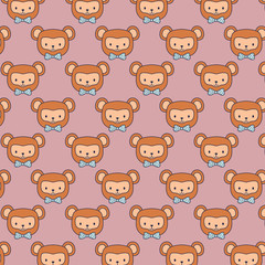 background of cute monkeys, colorful design. vector illustration