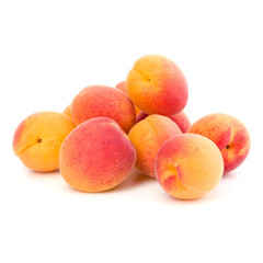 Fototapeta na wymiar A bunch of apricot fruit isolated on white background cutout