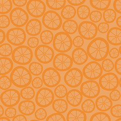 Vector Orange Slice Seamless Pattern