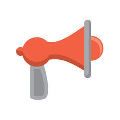 megaphone icon over white background, colorful design. vector illustration