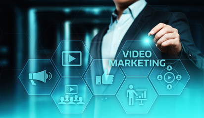 Video Marketing Advertising Businesss Internet Network Technology Concept