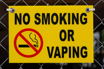 No Smoking Or Vaping Sign