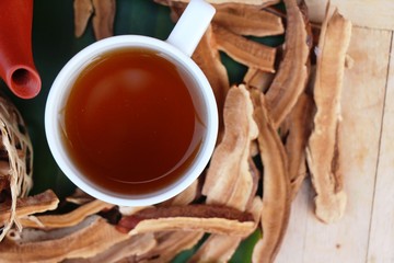 Lingzhi mushroom tea - Ganoderma lucidum for health