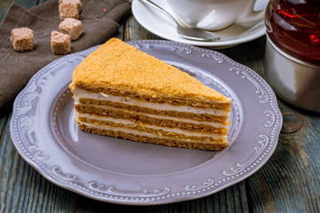 a piece of honey cake