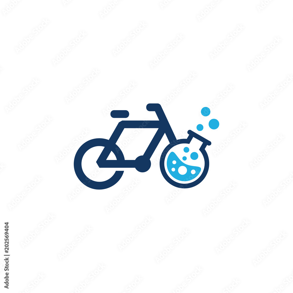 Wall mural bike lab logo icon design