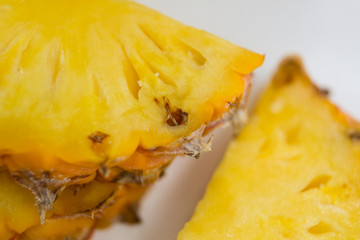Close-up of pineapple slices