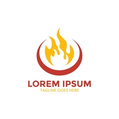 fire logo. vector illustration. icon