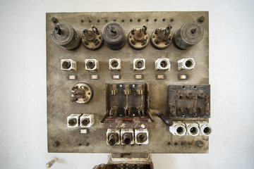Old electric fuse panel