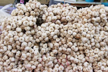 Garlic head for cooking at street food