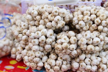 Garlic head for cooking at street food