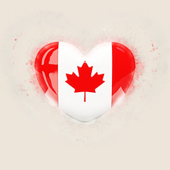 Heart with flag of canada