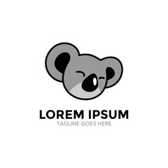 Obraz premium logo maskotki postaci koala
