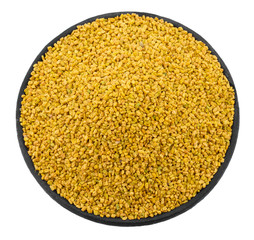 Fenugreek Seeds or Methi Isolated on White Background