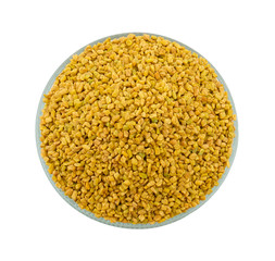 Fenugreek Seeds or Methi Isolated on White Background