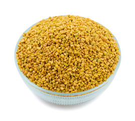 Fenugreek Seeds or Methi Isolated on White Background