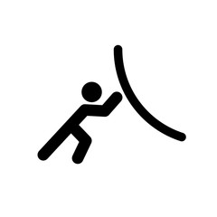 Pushing man icon
