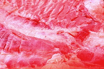 Raw pork for cooking in street food