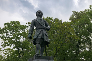 Monument to Russian emperor Peter the Great in Kronstadt. Made and installed in 1841