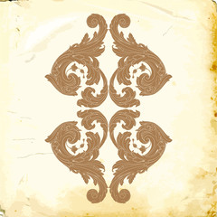 Vector baroque of vintage elements for design. 