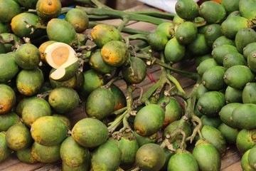 Betel palm with the nature at market