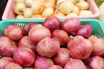 shallots for cooking at market