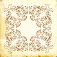 Vector baroque of vintage elements for design. 