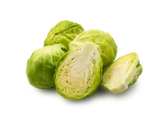 Green Brussel Sprouts Isolated