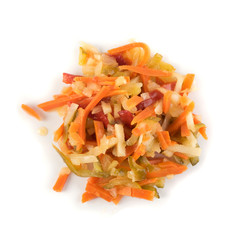 Chopped Pickled Vegetables Isolated