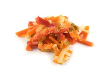 Chopped Pickled Vegetables Isolated