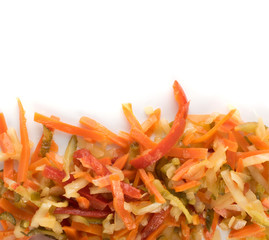 Chopped Pickled Vegetables Isolated