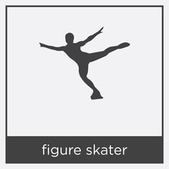 Fototapeta na wymiar figure skater icon isolated on white background