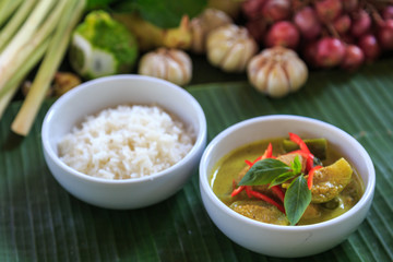 Ingredient curry and thai food  